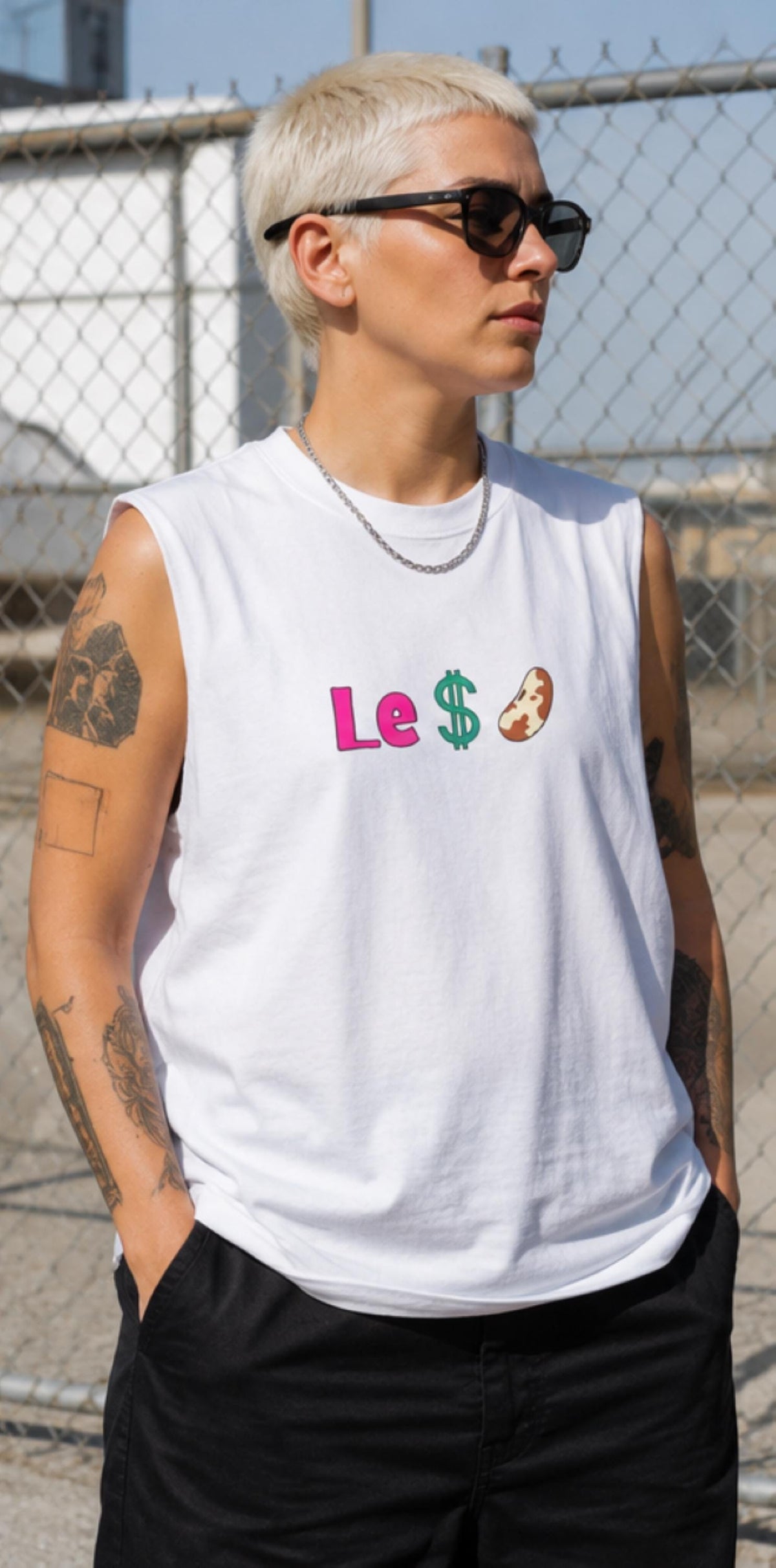 Unisex "Le Dollar Bean" Jersey Muscle Tank